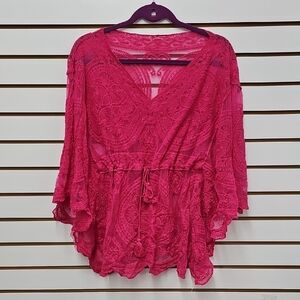 Pink Lace Swim Cover